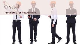  Presentation with photo collage - Theme enhanced with panoramic-photo-collage-of-architect background and a lemonade colored foreground