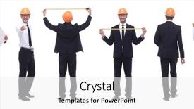  Presentation with photo collage - Presentation theme consisting of panoramic photo collage of qualified background and a  colored foreground