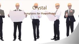  Presentation with photo collage - Colorful PPT layouts enhanced with panoramic photo collage of qualified backdrop and a  colored foreground