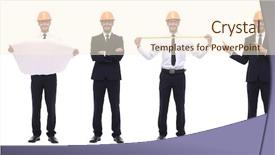  Presentation with photo collage - Amazing presentation design having panoramic photo collage of qualified backdrop and a  colored foreground