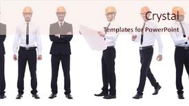  Presentation with photo collage - Presentation having panoramic photo collage of qualified background and a  colored foreground