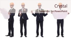  Presentation with photo collage - PPT theme consisting of panoramic photo collage of qualified background and a  colored foreground