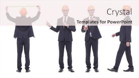  Presentation with photo collage - Presentation theme consisting of panoramic-photo-collage-of-qualified background and a sky blue colored foreground