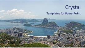  Presentation with dental panoramic x ray - PPT theme having panoramic photo of rio de background and a sky blue colored foreground