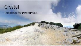  Presentation with hidden - Presentation with panoramic picture of the path background and a  colored foreground