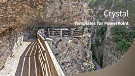  Presentation with route - Amazing slides having panoramic route to sanctuary of san romedio trentino alto adige italy backdrop and a gray colored foreground