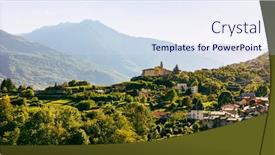  Presentation with rural - Presentation enhanced with panoramic-rural-landscape-with-convento background and a  colored foreground