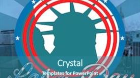  Presentation with labor - Presentation design having panoramic shot of labor day text against new york skyline background and a ocean colored foreground