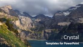  Presentation with tropical top view summer botanical - Presentation theme having panoramic-summer-view background and a ocean colored foreground