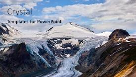  Presentation with glacier - Colorful slide set enhanced with panoramic-view-at-pasterze-glacier backdrop and a light blue colored foreground