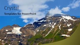  Presentation with glacier - PPT theme enhanced with panoramic-view-at-pasterze-glacier background and a light blue colored foreground