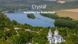  Presentation with hill - Beautiful PPT layouts featuring panoramic-view-from-the-top backdrop and a seafoam green colored foreground