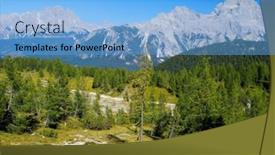  Presentation with europe - Theme with panoramic-view-mount-cristallo background and a light blue colored foreground