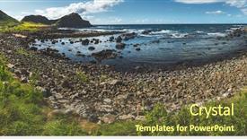  Presentation with land cover - Amazing slides having northern ireland bay stunning shoreline backdrop and a tawny brown colored foreground