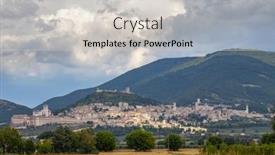  Presentation with panoramic - Amazing slide set having panoramic-view-of-assisi-old backdrop and a lemonade colored foreground