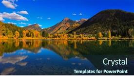  Presentation with panoramic - PPT theme with panoramic-view-of-beaver-lake background and a ocean colored foreground