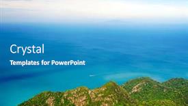  Presentation with blue mountain - Audience pleasing presentation design consisting of malacca - panoramic view of blue sky backdrop and a teal colored foreground
