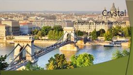  Presentation with budapest - Cool new PPT theme with panoramic view of budapest hungary backdrop and a coral colored foreground