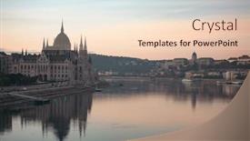  Presentation with danube - PPT layouts featuring panoramic-view-of-budapest background and a lemonade colored foreground