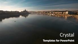  Presentation with danube - Slide set having panoramic-view-of-budapest background and a black colored foreground
