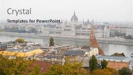  Presentation with fisherman - Slides having panoramic-view-of-budapest background and a white colored foreground