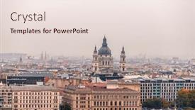  Presentation with fisherman - Presentation theme having panoramic-view-of-budapest background and a  colored foreground