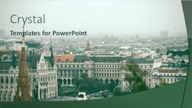  Presentation with budapest - PPT theme featuring panoramic-view-of-budapest background and a sky blue colored foreground