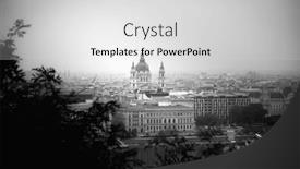  Presentation with fisherman - Presentation theme consisting of panoramic-view-of-budapest background and a light gray colored foreground