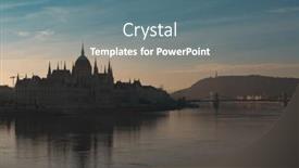 Presentation with danube - PPT layouts consisting of panoramic-view-of-budapest background and a ocean colored foreground