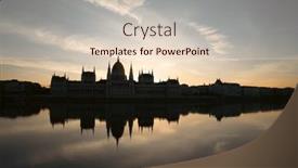  Presentation with danube - Presentation design consisting of panoramic-view-of-budapest background and a lemonade colored foreground