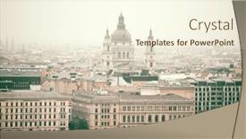  Presentation with fisherman - Slide set with panoramic-view-of-budapest background and a cream colored foreground