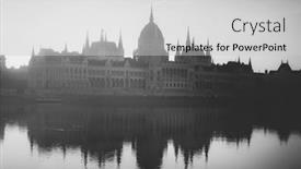  Presentation with danube - Presentation theme enhanced with panoramic-view-of-budapest background and a light gray colored foreground