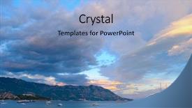  Presentation with nikola - Theme having panoramic view of budva coastline background and a  colored foreground