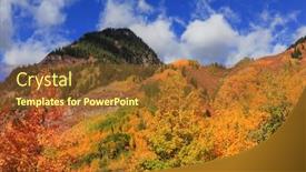  Presentation with maroon - Slide set consisting of panoramic-view-of-colorful-aspen background and a tawny brown colored foreground