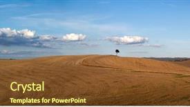  Presentation with rolling hills - PPT theme with panoramic view of contryside lanscape background and a  colored foreground