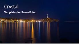  Presentation with aerial view of cape town - Amazing theme having panoramic view of croatian town backdrop and a navy blue colored foreground