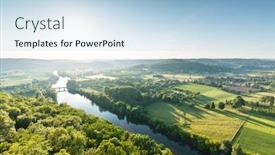  Presentation with panoramic - Slide set with panoramic-view-of-dordogne-valley background and a light blue colored foreground
