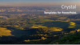  Presentation with holy land - Slide set with panoramic-view-of-emek-hamaayanot background and a gray colored foreground