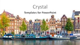  Presentation with amsterdam - Slides having panoramic-view-of-famous-amsterdam background and a  colored foreground
