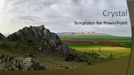  Presentation with romania - Amazing slide set having panoramic-view-of-fields backdrop and a lemonade colored foreground