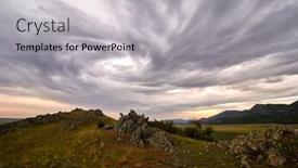  Presentation with romania - Cool new PPT theme with panoramic-view-of-fields backdrop and a light gray colored foreground
