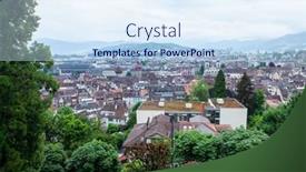  Presentation with panoramic - PPT layouts consisting of panoramic-view-of-historic-city background and a  colored foreground