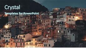  Presentation with london buildings and streets view - Amazing presentation having panoramic view of italian style backdrop and a tawny brown colored foreground