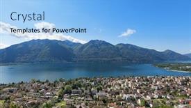  Presentation with panoramic - Cool new theme with panoramic-view-of-lake-maggiore backdrop and a light blue colored foreground