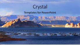  Presentation with recreation - Beautiful presentation theme featuring panoramic view of lake powell backdrop and a light blue colored foreground
