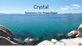  Presentation with tahoe - PPT layouts consisting of panoramic view of lake tahoe background and a light blue colored foreground