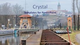  Presentation with rivers - Amazing PPT theme having panoramic-view-of-melnik backdrop and a sky blue colored foreground