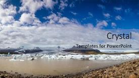  Presentation with panorama from bryce canyon national - Amazing presentation theme having panoramic view of melting icebergs backdrop and a light blue colored foreground