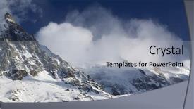  Presentation with mont blanc - Cool new slide deck with panoramic view of mont blanc backdrop and a light gray colored foreground