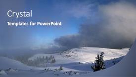  Presentation with panoramic - Presentation featuring panoramic-view-of-mount-ciucas background and a  colored foreground